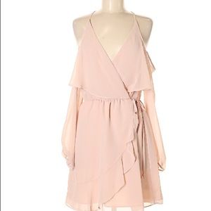BCBGeneration Blush Cold Shoulder Cocktail Dress